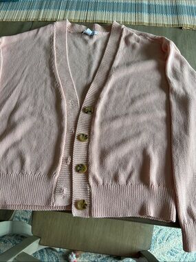 Ann Taylor Pink Button-Front Women's Cardigan